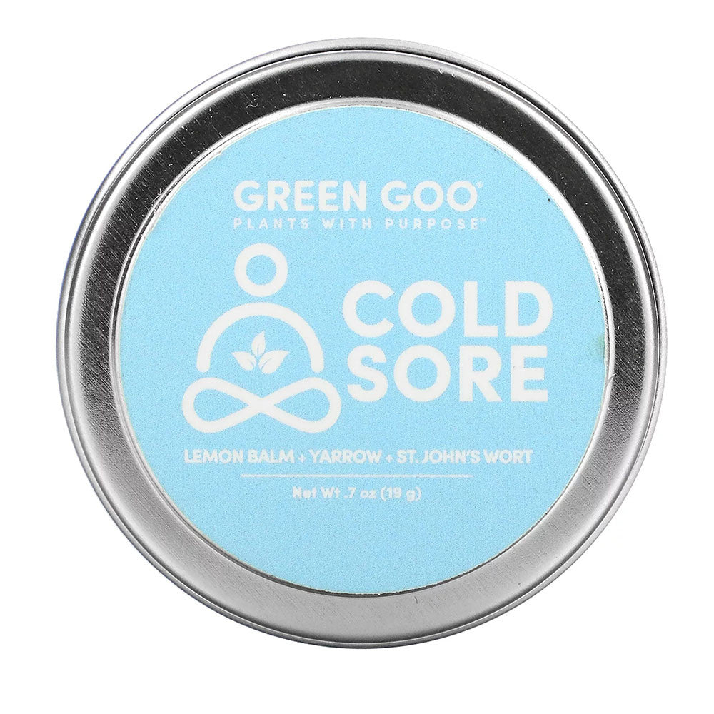 Green Goo Natural Cold Sore Salve for Fever Blisters, 0.7 Oz