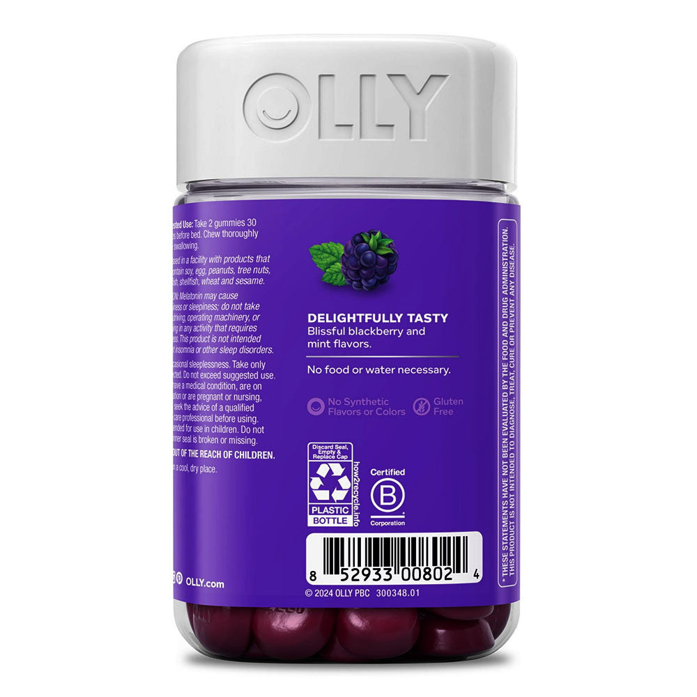 Olly Sleep Gummy 3 Mg Supplement, Blackberry Flavor, 70 Ea