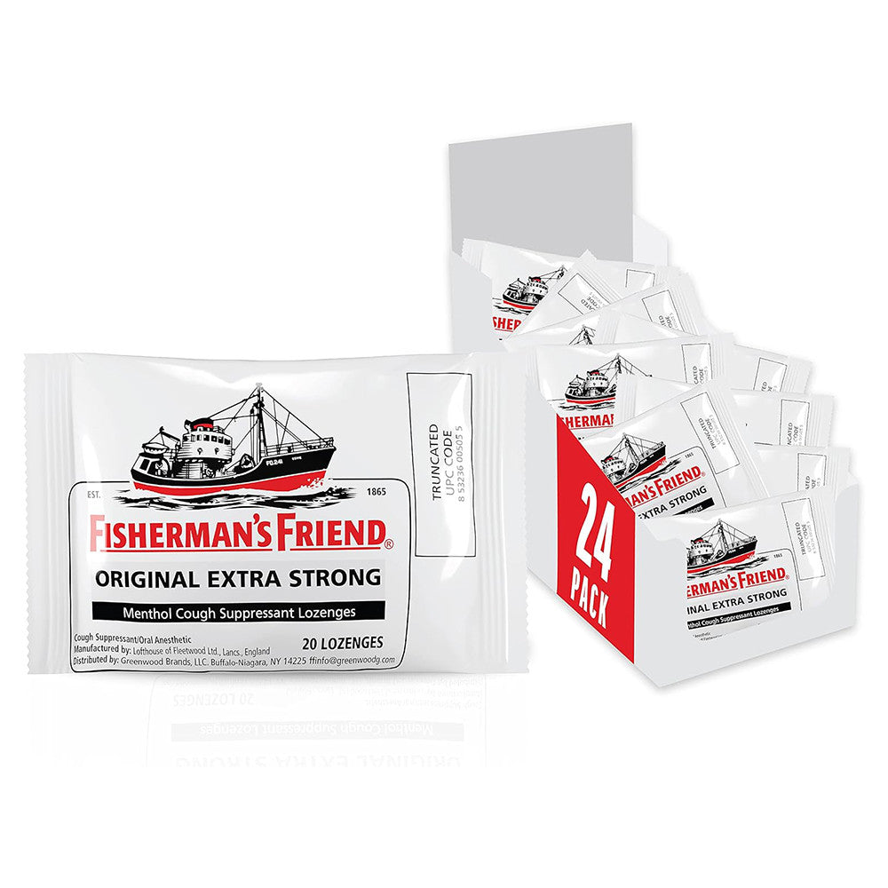 Fishermans Friend Menthol Cough Suppressant Lozenges, Original - 20 Ea 24 Pack