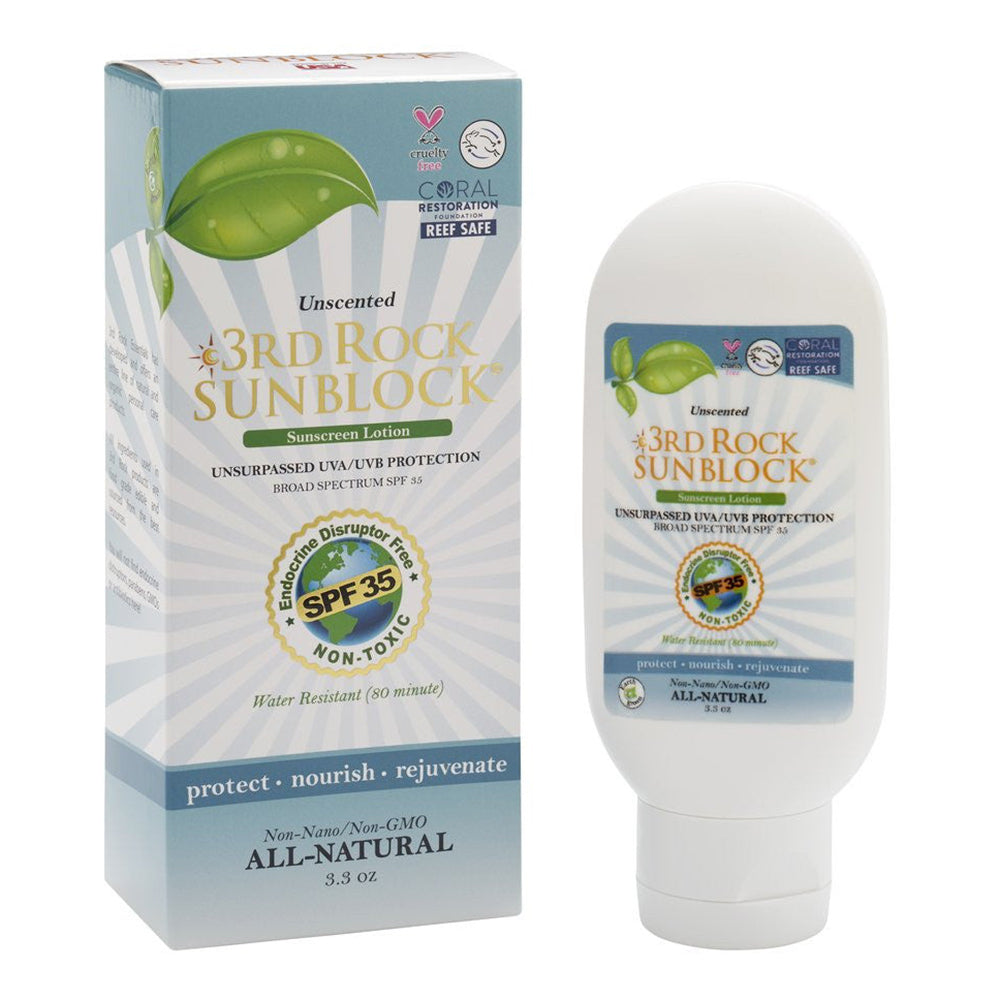 3rd Rock Sun Block Spf 35 Sunscreen Lotion Skin Protect and Nourish 3.3Oz