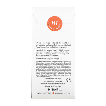 HiBar Volumize Solid Shampoo Bar, 3.2 Oz