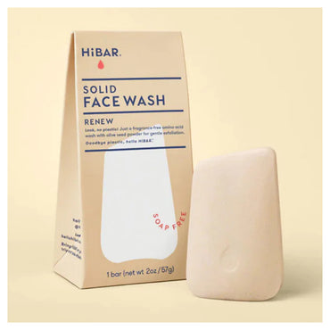 HiBar Soap Free Solid Face Wash, Renew, 2 Oz