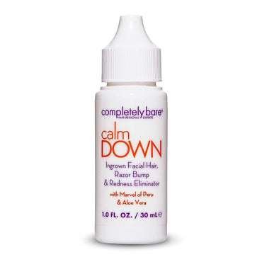 Completely Bare Calm Down Ingrown Hair, Razor Bump and Redness Eliminator, 1.0 Oz