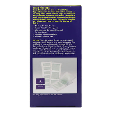 completely Bare Ready Set Wax Strips for Face, Bikini and Body, 42 Ea
