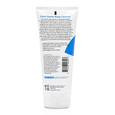 Ceramedx Extra Gentle Body Wash Cleanser for Sensitive Skin, Fragrance Free, 2 Oz