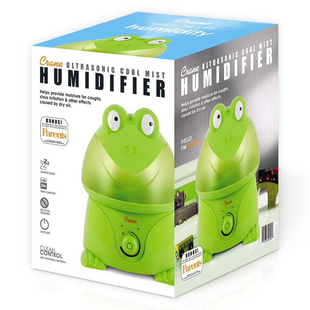 Crane Ultrasonic Cool Mist Humidifier Frog, 1 Ea