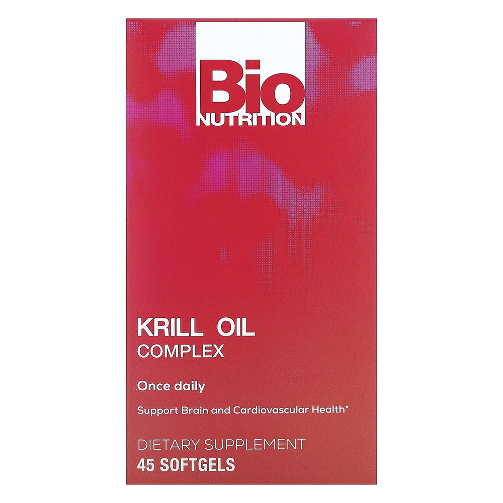 Bio Nutrition Krill Oil Complex Dietary Supplement Softgels 45Ea