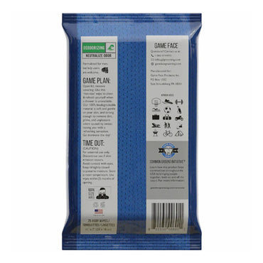 Game Face Deodorizing Underarm and Body Wipes, 25 Ea