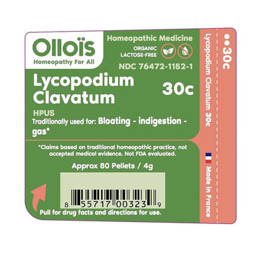 Ollois Lycopodium Clavatum 30c Organic Lactose Free Homeopathic Pellets, 80 Ea