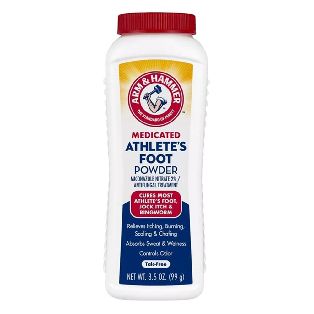Arm and Hammer Medicated Anti-Fungal Odor Absorbing Athletes Foot Powder 3.5Oz (99g)