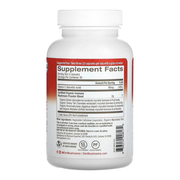 Om Mushroom Superfood Immune Defense Mushroom Capsules, 90 Ea