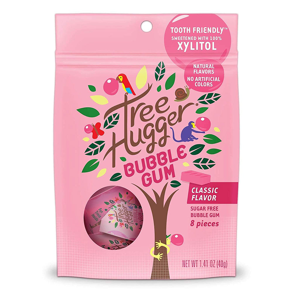 Tree Hugger Bubble Gum Natural Classic Flavor Sugar Free 1.41Oz (40g)