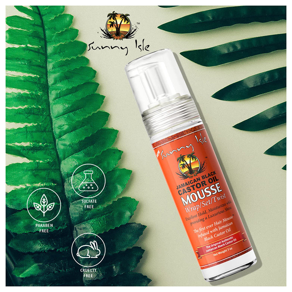 Sunny Isle Jamaican Black Castor Oil Mousse Wrap Set Twist, 7 Oz