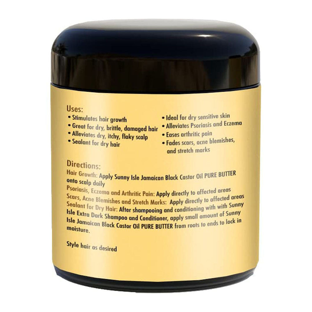 Sunny Isle Jamaican Black Castor Oil Pure Butter Coconut for Hair Growth, 4 Oz