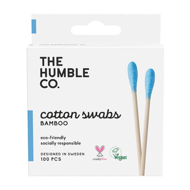 The Humble Co Cotton Swabs Blue, 100 Ea
