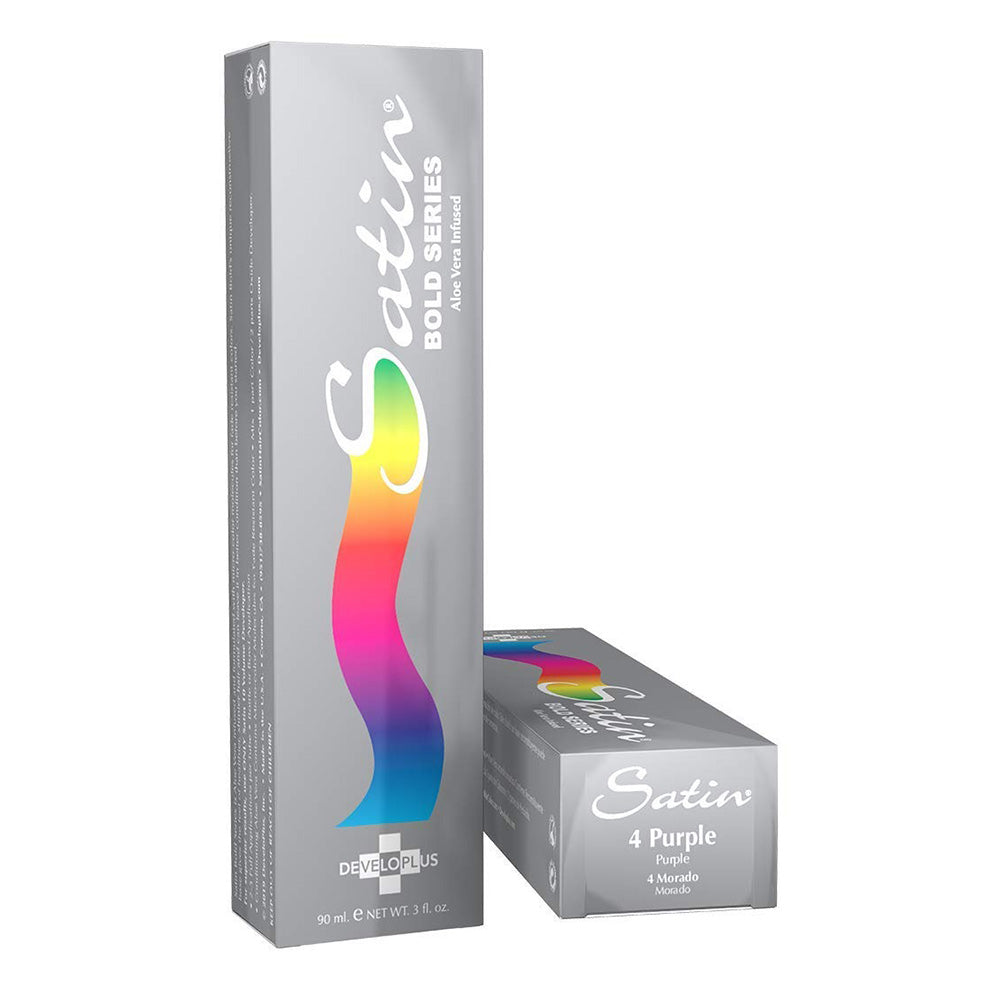 Satin Bold Color 4 Purple with Aloe Vera Base 3Oz (90ml)