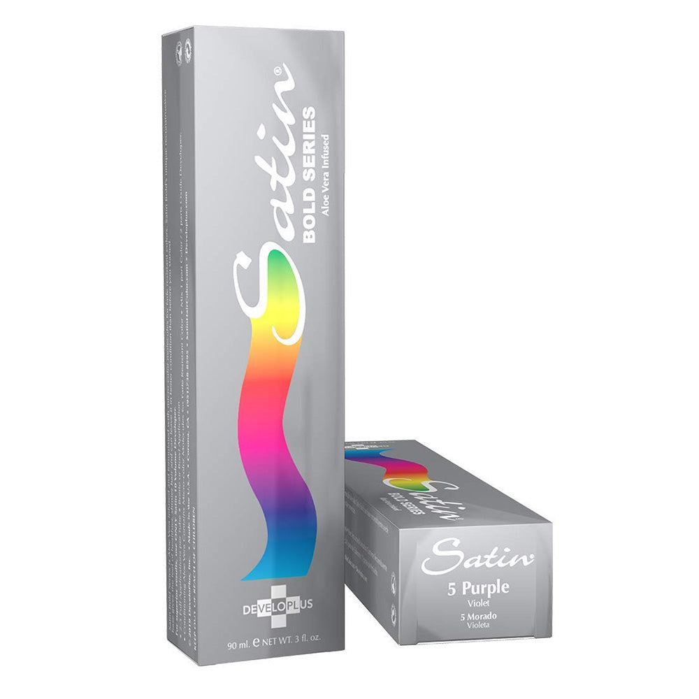 Satin Bold Series Hair Color 5 Purple Violet with Aloe Vera 3Oz (90ml)