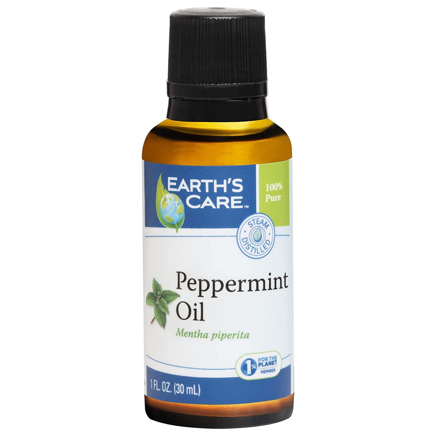 Earths Care Pure Peppermint Oil for Aromatherapy and Refreshing Use 1Oz (30ml)