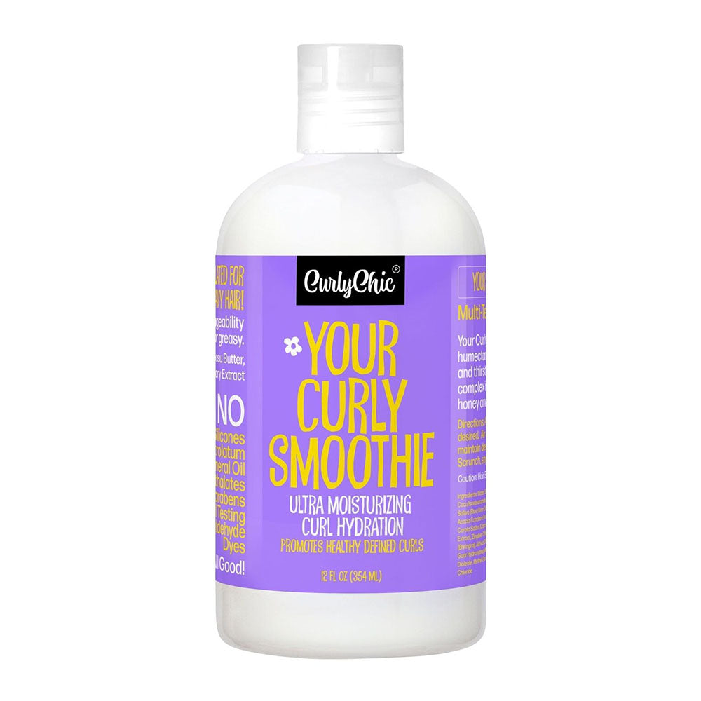 Curly Chic Your Curly Smoothie Ultra Moisturizing Curl Hydration for Deep Moisture and Curl Definition 12Oz (354ml)