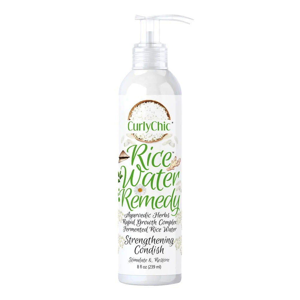 CurlyChic Rice Water Remedy Strengthening Condish, 8 Oz