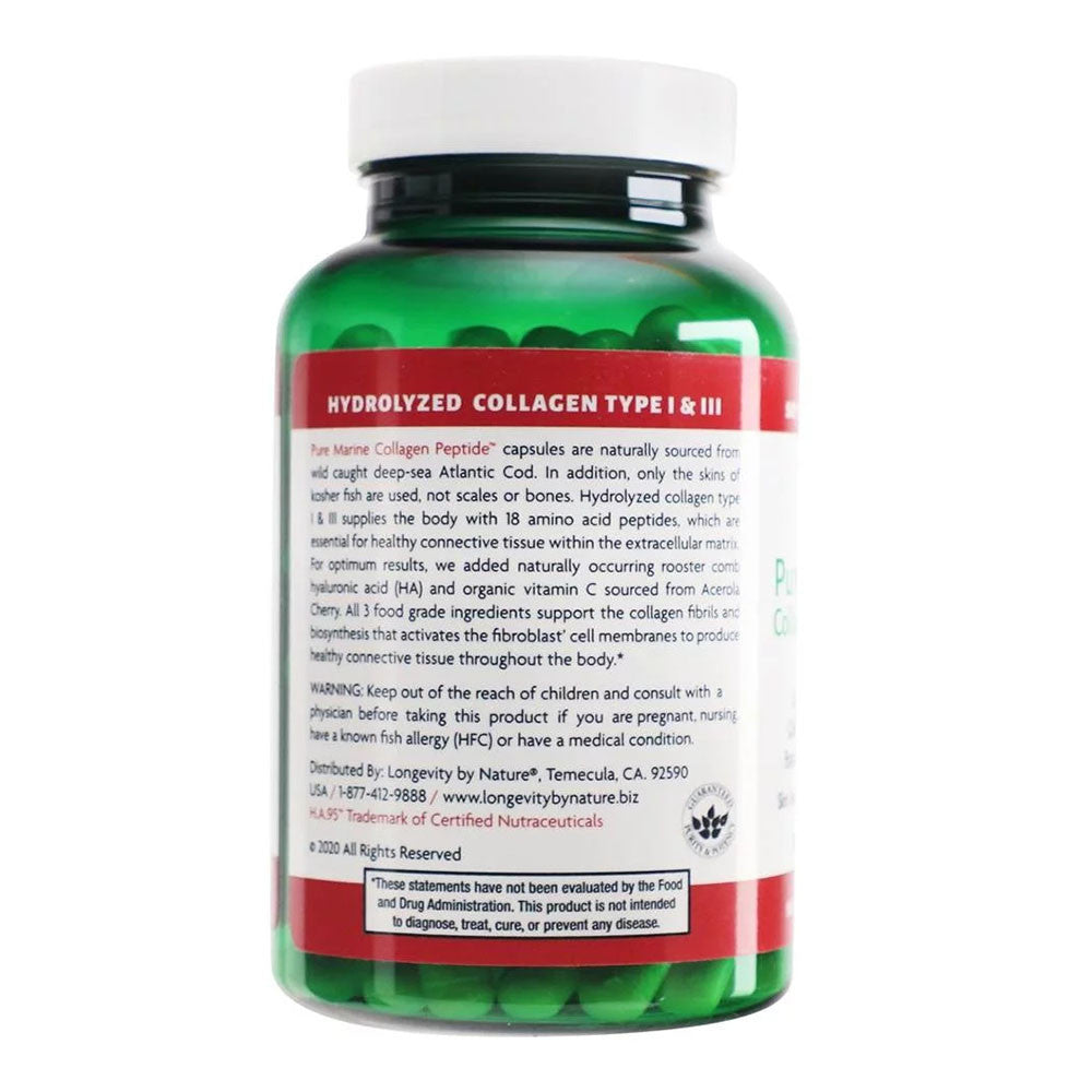 Longevity by Nature Pure Marine Collagen Peptide Capsules, 120 Ea