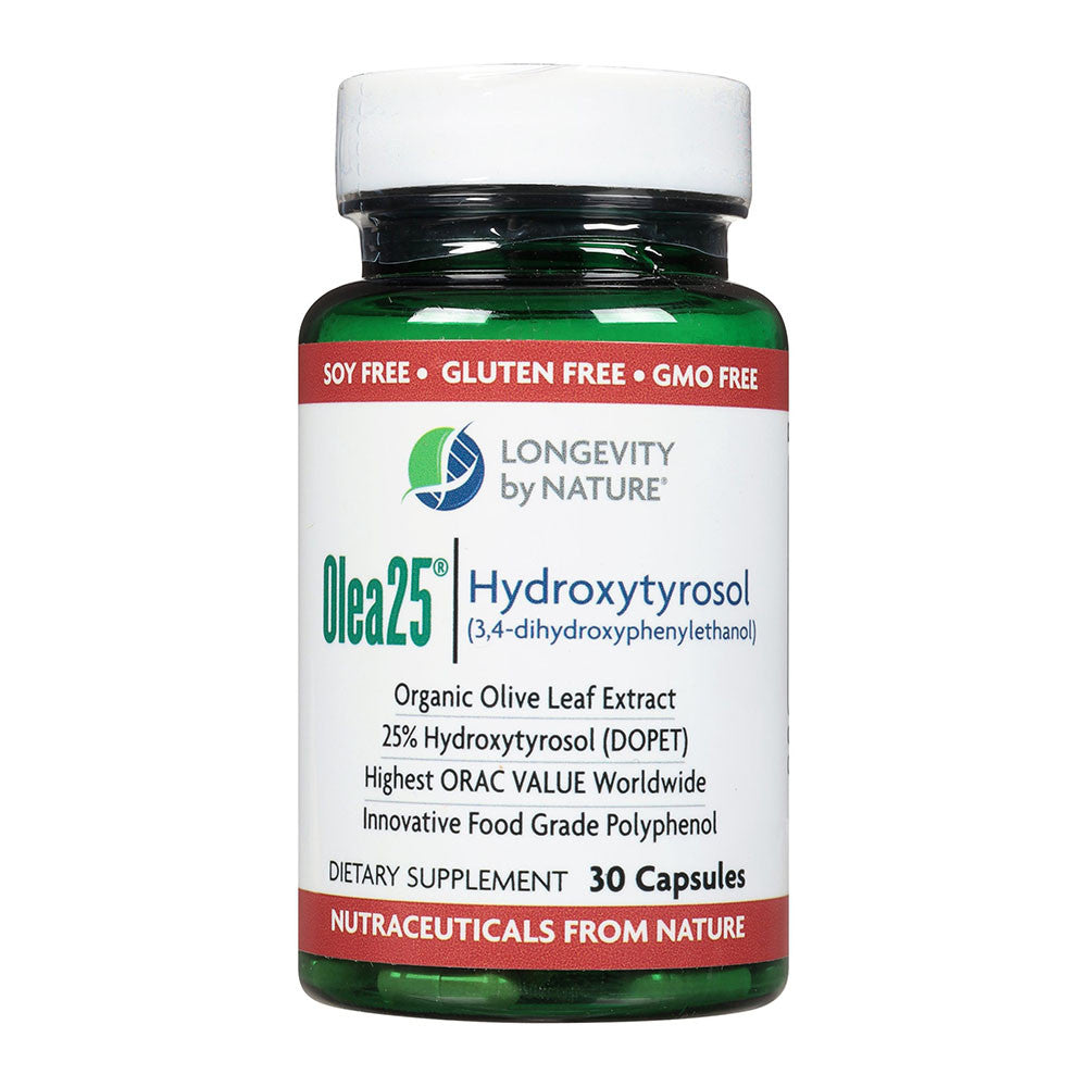 Longevity by Nature Olea25 Hydroxytyrosol Capsules, 30 Ea