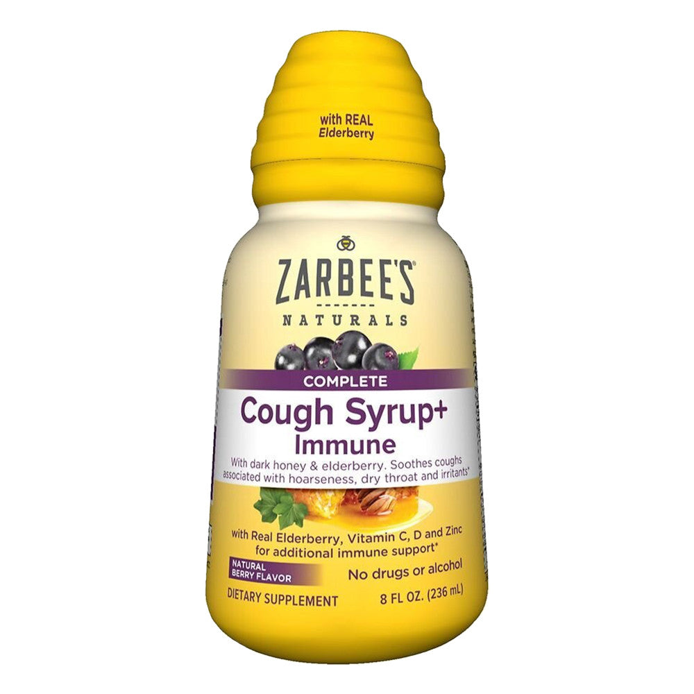 Zarbees Adult Daytime Cough Syrup Plus Immune With Honey Real Elderberry, 236 Ml