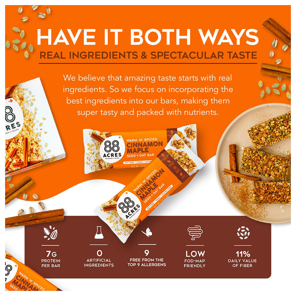 88 Acres Cinnamon Maple Seed +Oat Granola 1.6 Oz