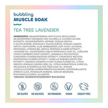 The Seaweed Bath Co Detox Bubbling Muscle Soak, Tea Tree Lavender, 12 Oz