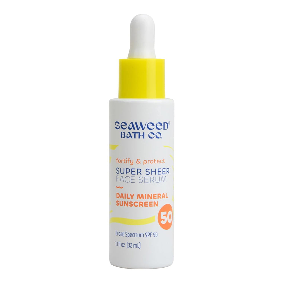 Seaweed Bath Co Fortify and Protect Super Sheer Face Serum SPF 50 Broad Spectrum 1.1Oz (32ml)