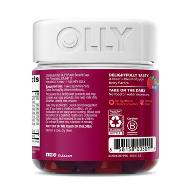 Olly Perfect Womens Multi-Vitamin Gummy Supplements, Blissful Berry, 90 Ea