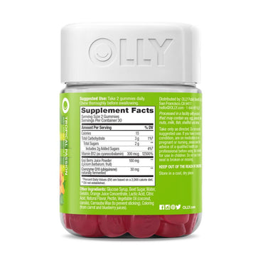 Olly Tropical Passion Daily Energy Gummies, Goji Berry, 60 Ea