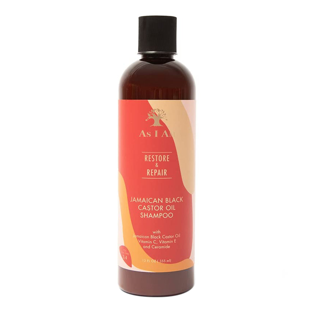 As I Am Cleanses Strengthens Restores Scalp Health Sulfate-Free Jamaican Black Castor Oil Shampoo 12Oz (355ml)