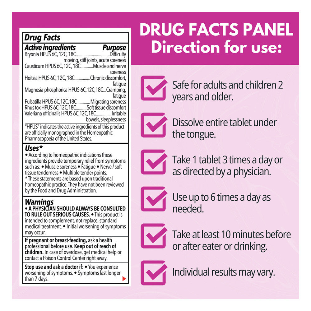 Fibromyalgia Fast-Dissolving Homeopathic Tablets, 70 Ea