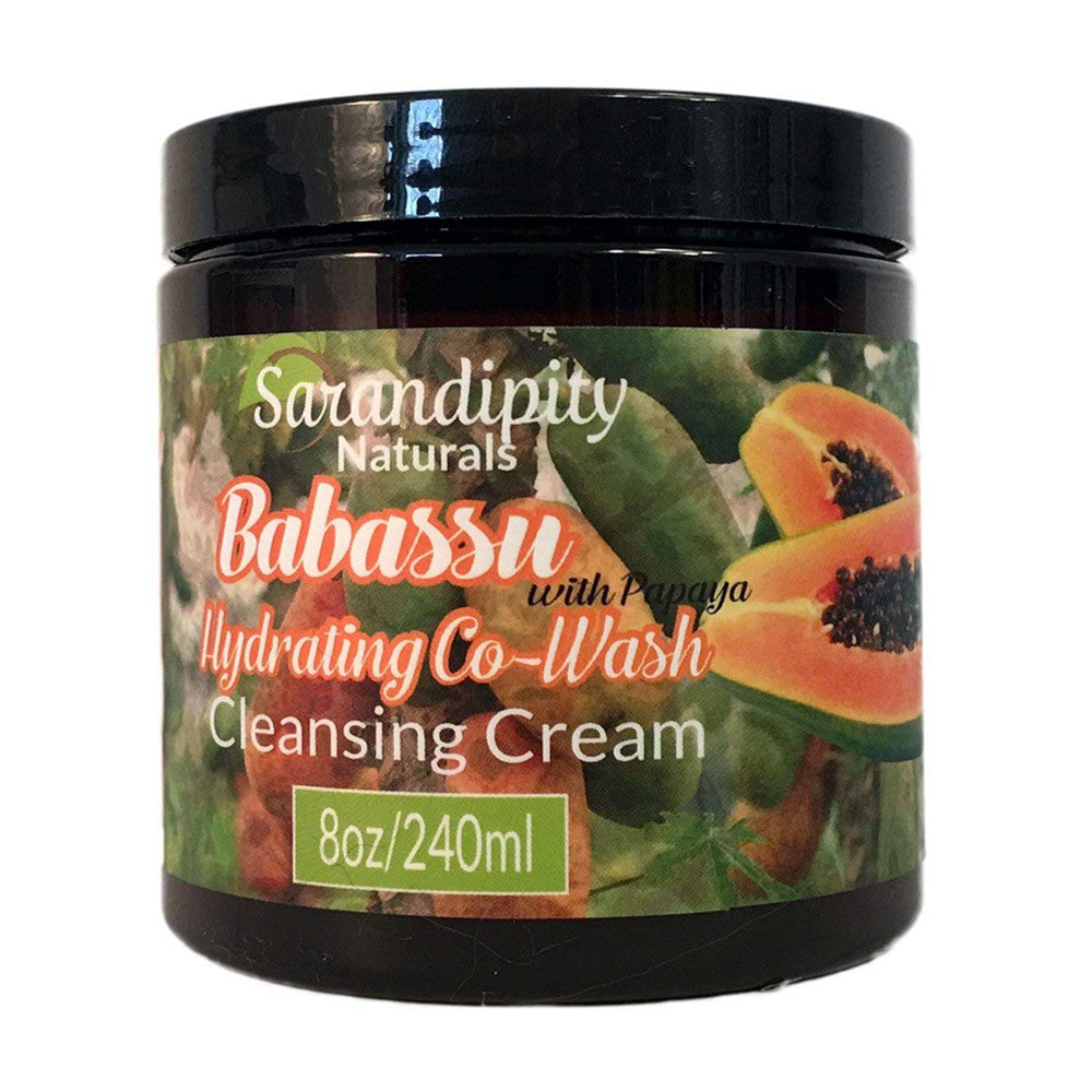 Sarandipity Naturals Babassu with Papaya Hydrating Co Wash Cleansing Cream, 8 Oz
