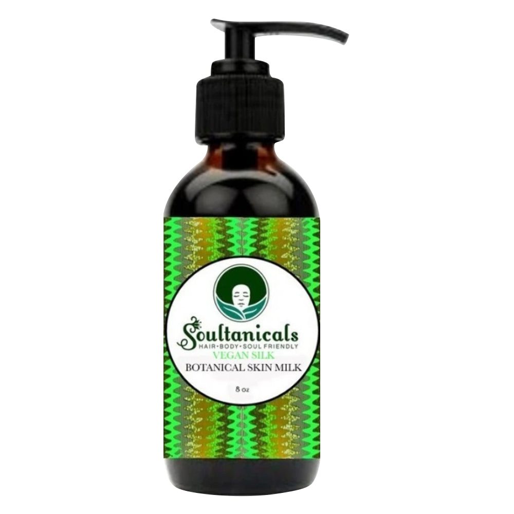 Soultanicals Vegan Silk Botanical Skin Milk Organic Softerizer with Aloe Vera 8Oz