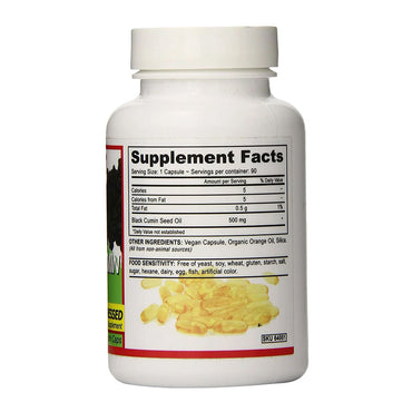 Deva Premium Vegan Black Cumin Seed Oil Cold Pressed Capsules, 90 Ea