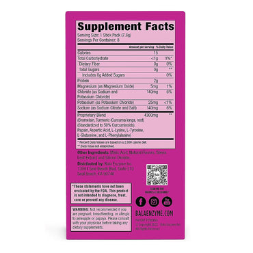 Bala Triple Enzyme Hydration Total Body Wellness Drink Mix Sticks, Berry, 8 Ea
