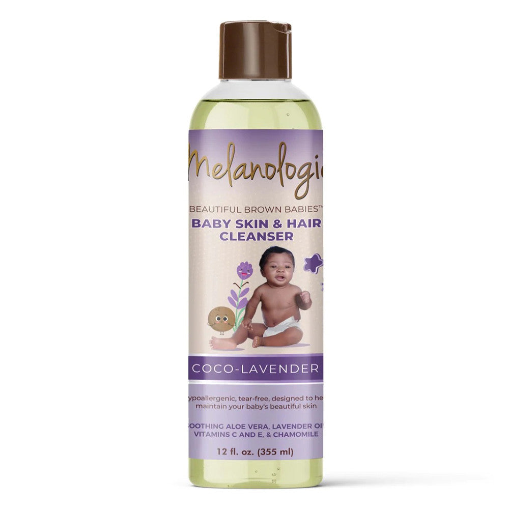 Melanologie Baby Skin and Hair Cleanser, Coco Lavender, 12 Oz