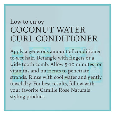Camille Rose Coconut Water Curl Conditioner, 12 Oz