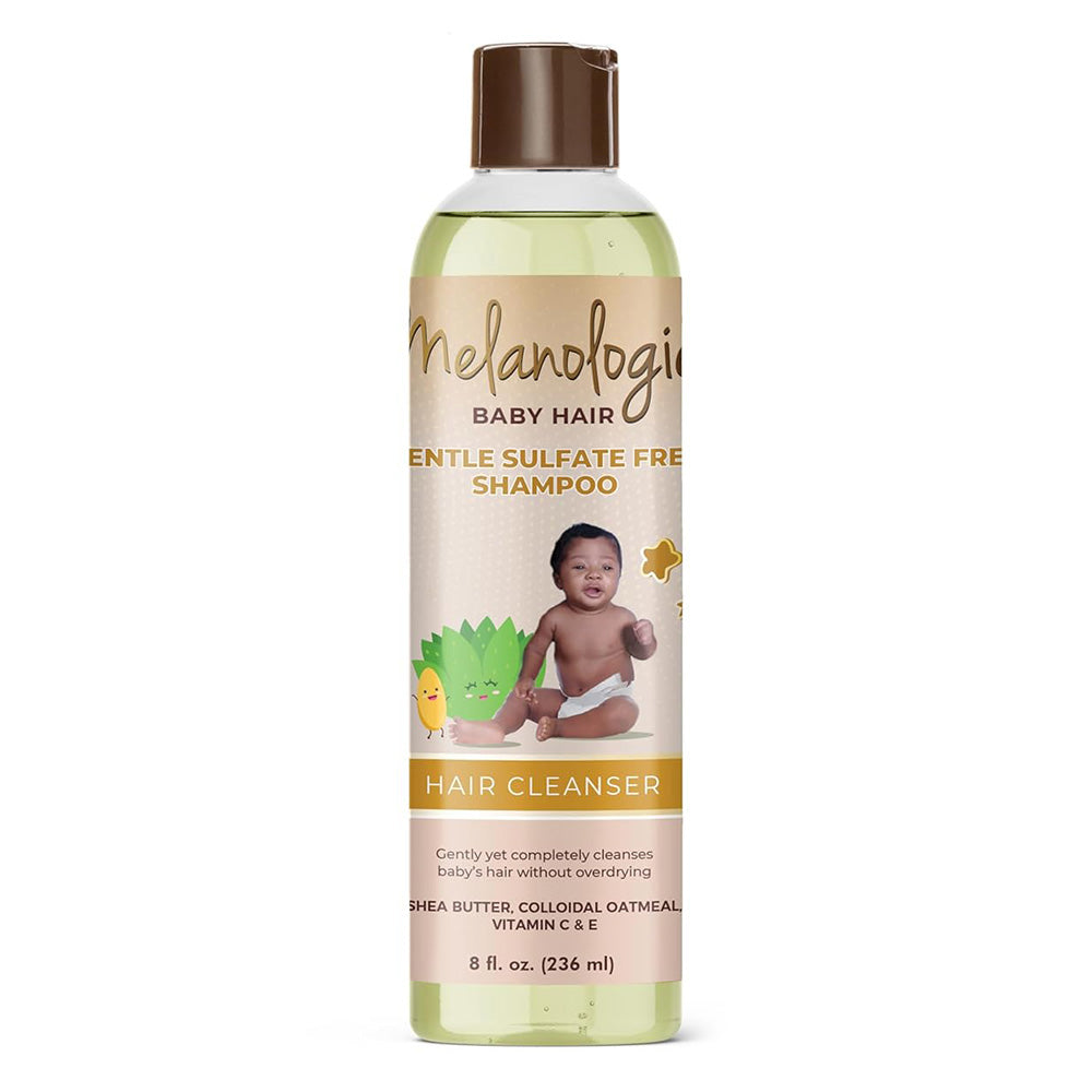 Melanologie Gentle Sulfate Free Shampoo Mild and Safe for Delicate Baby Hair 8Oz (236ml)