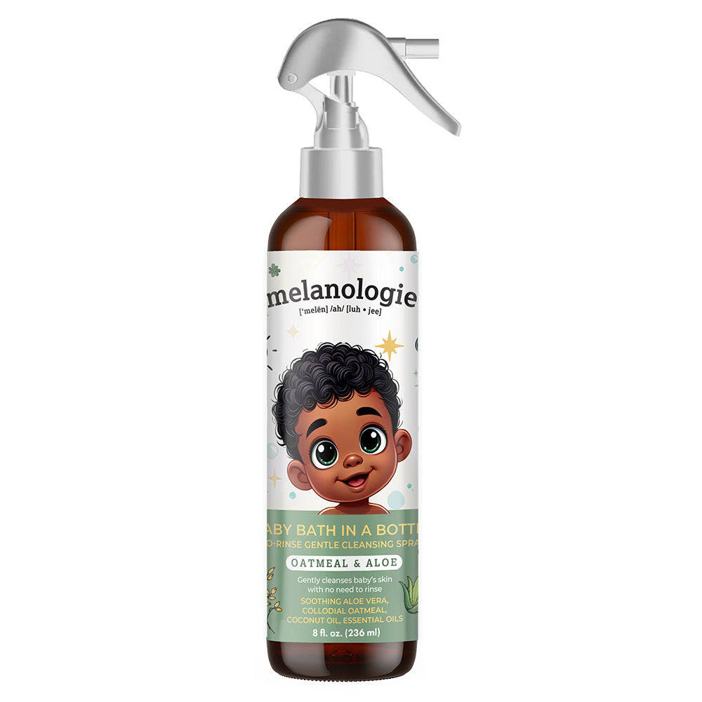 Melanologie Bath Oat and Aloe Gentle Baby Wash Soothes and Moisturizes Sensitive Skin 8Oz (236ml)