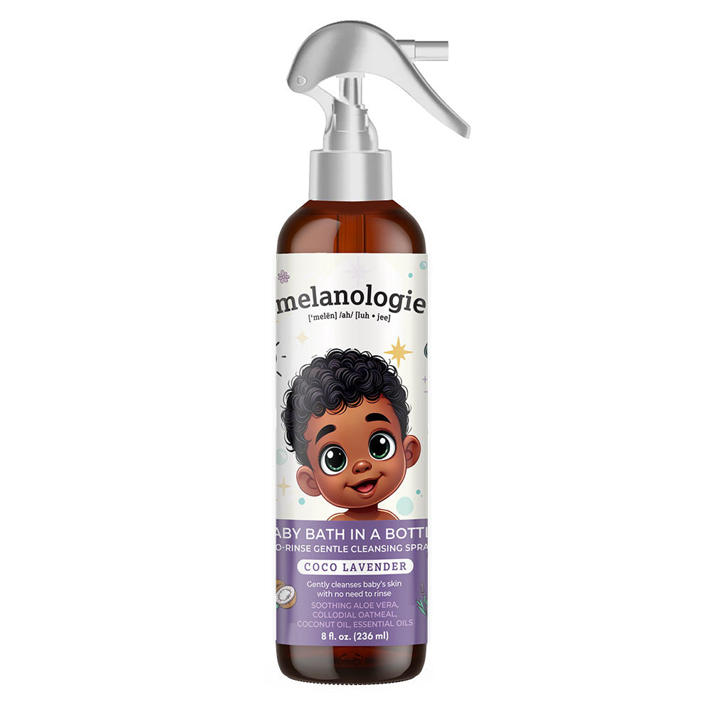 Melanologie Baby Bath Coconut and Lavender Gentle Cleanser for Delicate Skin 8Oz (236ml)