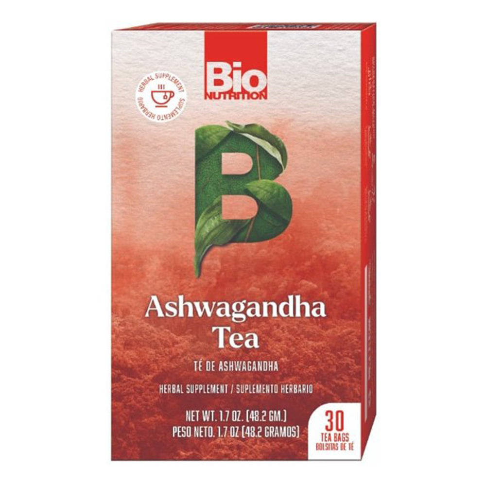Bio Nutrition Ashwagandha Tea Bags for Relaxation and Stress Support 1.7Oz (48.2g) 30Ea