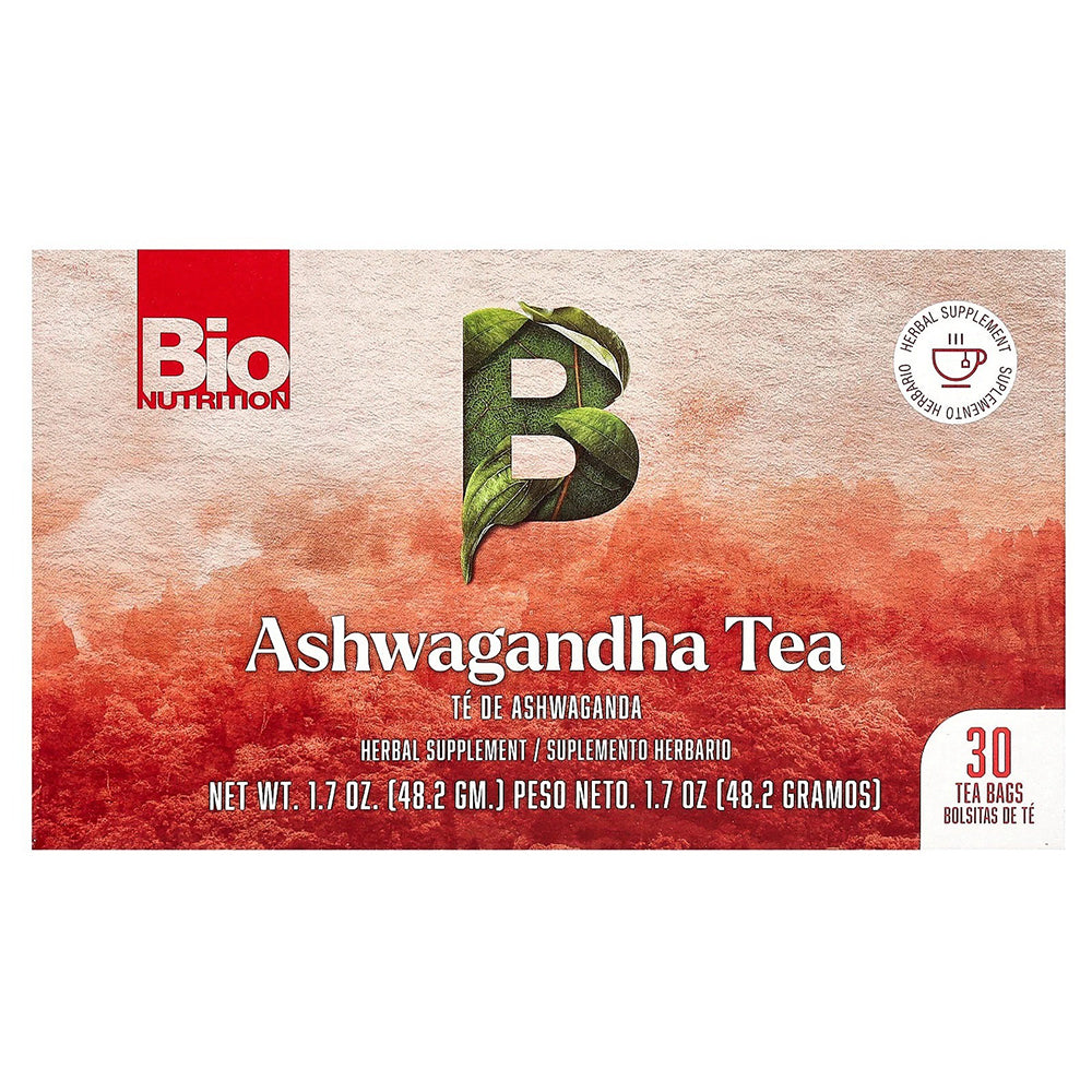 Bio Nutrition Ashwagandha Herbal Supplement Tea Bags 30Ea