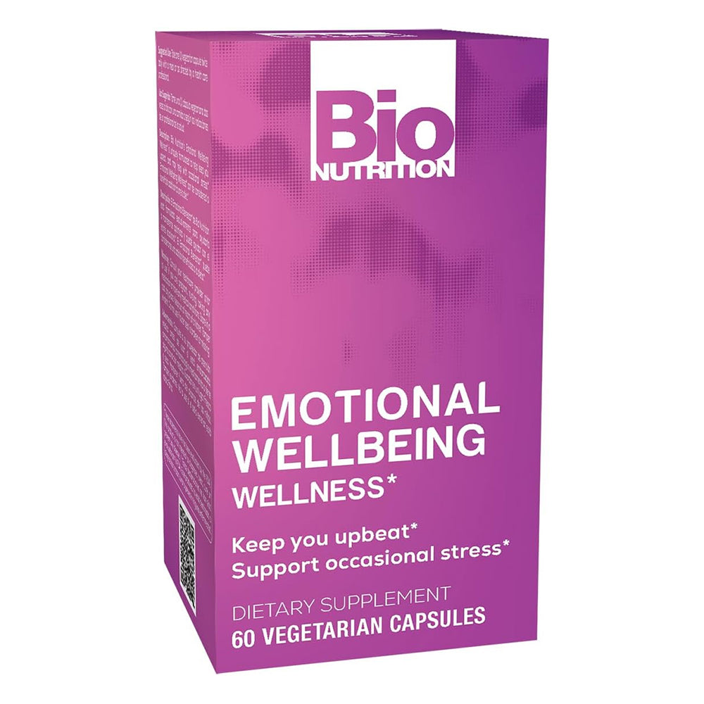 Bio Nutrition Emotional Wellbeing Wellness Support Occasional Stress Vegetarian Capsules 60Ea
