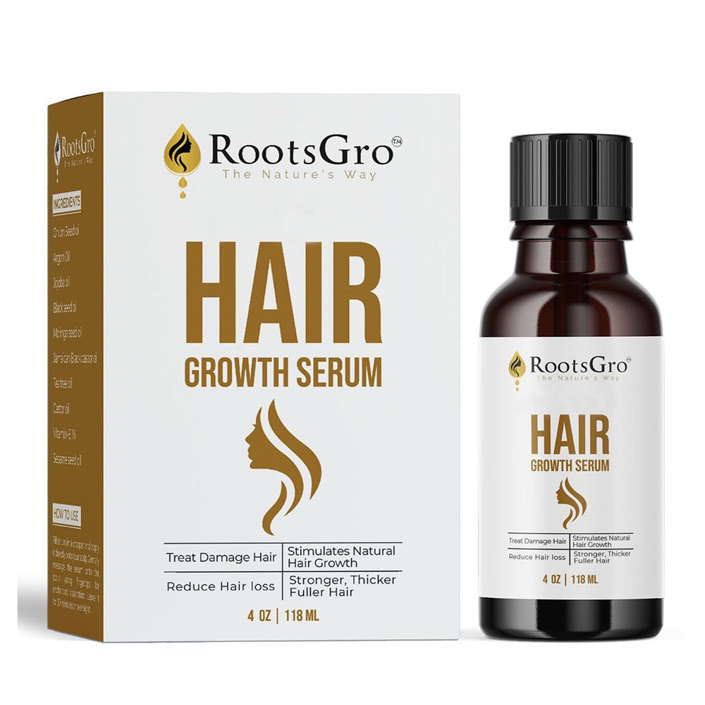 RootsGro Natures Way Hair Growth Serum Treat Damaged Hair 4Oz (118ml)