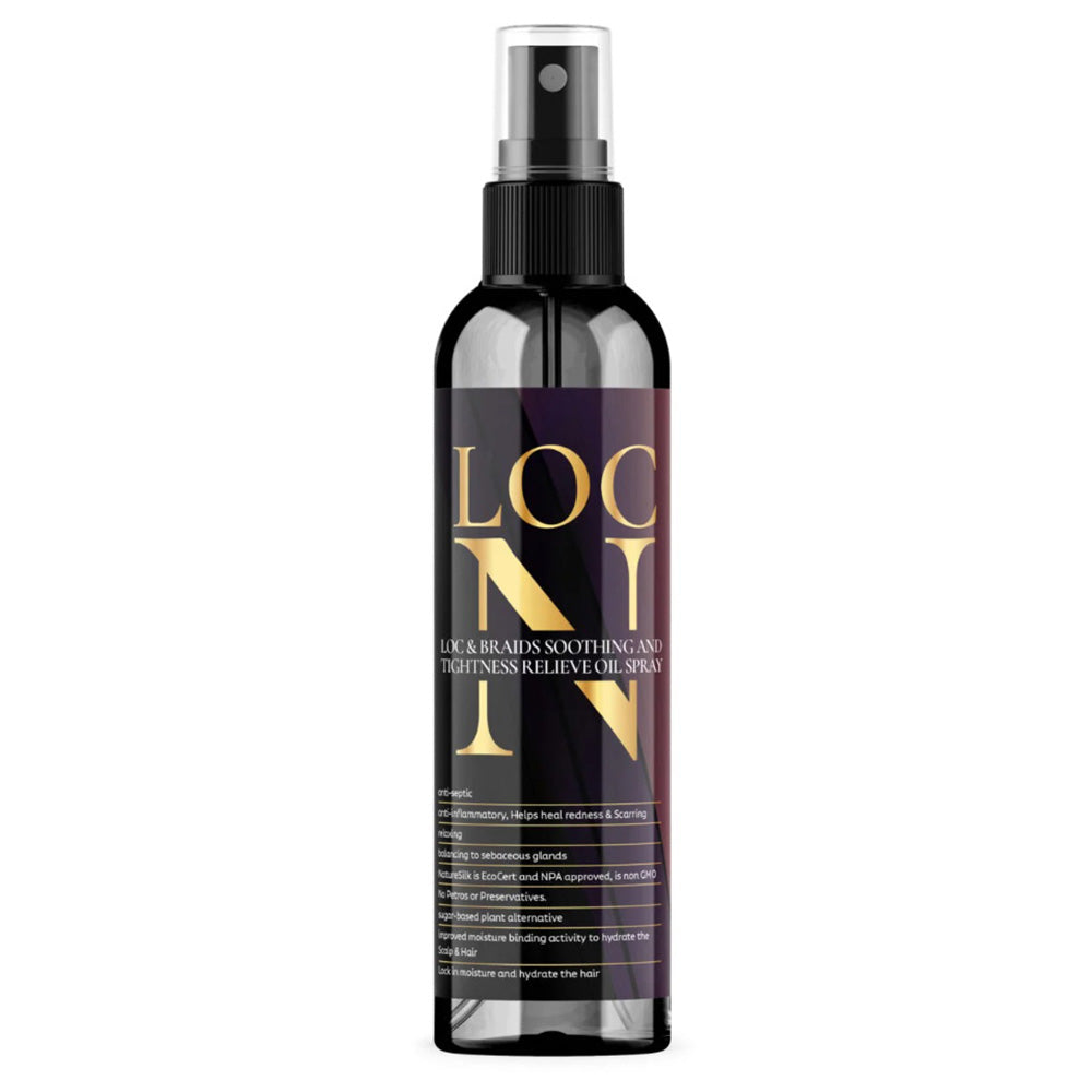 Loc N Braids Soothing Hair Oil Spray Relieves Tightness and Nourishes Scalp 8Oz (237ml)