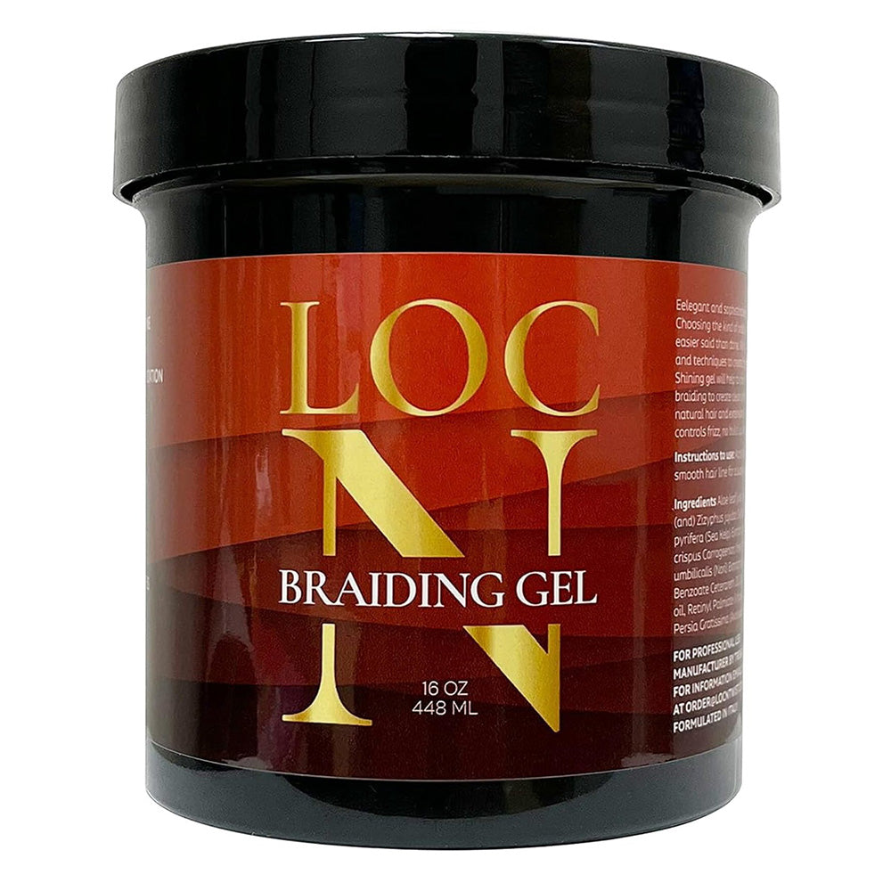 Loc N Braiding Hair Gel Strong Hold for Braids and Twists 16Oz (448ml)