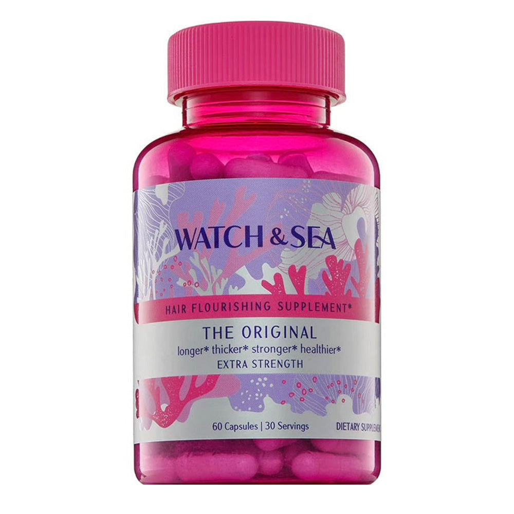 Watch and Sea Hair Supplement Extra Strength Capsules for Thicker Healthier Hair 60Ea